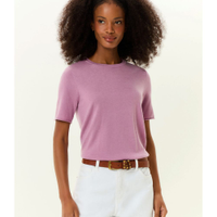 T-Shirt Tricot Decote Careca