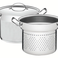 Jogo Cozi-Pasta Tramontina Professional Em Aço Inox 24cm 2 Peças