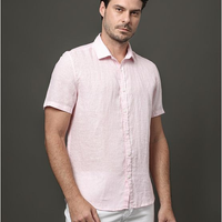 Camisa Masculina Cannes Linen Calvin Klein - Rosa Claro Camisa Masculina Cannes Linen Calvin Klein Rosa Claro 4