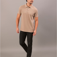 Polo Manga Curta Calvin Klein Jeans Regular Etiqueta Calvin Klein Barra - Caqui Medio Polo Manga Curta Calvin Klein Jeans Regular Etiqueta Calvin Klein Barra Caqui Medio p