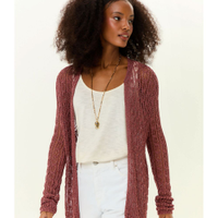Cardigan Tricot Ponto Rendado Brilhos