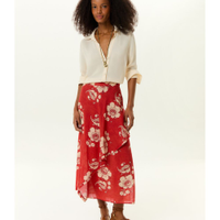 Saia Midi Estampa Fleur a