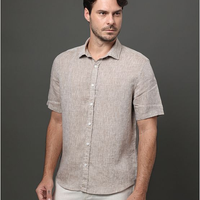Camisa Masculina Cannes Linen Calvin Klein - Marrom Camisa Masculina Cannes Linen Calvin Klein Marrom 4