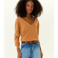 Blusa Tricot Decote v