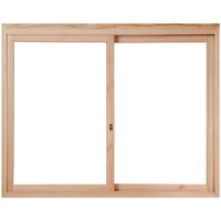 Janela de Correr Vitrô de Madeira Eucalipto Rondosul EWK380, 120 x 120 cm