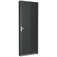 Kit Porta Ramassol Romex Aço Laminada, Abertura à Direita, Cinza, 83 x 215 cm