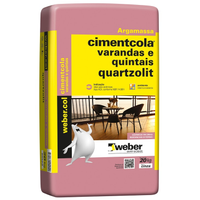 Argamassa Varandas e Quintais Quartzolit ACII Externo, Cinza, 20 Kg