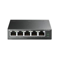 Switch TP-Link 5 Portas Gigabit C/ 4 Portas PoE+ 40W - TL-SG1005LP