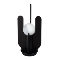 Luminaria De Mesa Selenita E Metal Equilibrio - PRETO