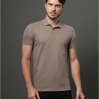 Polo Masculina Slim Meia Malha Pima Calvin Klein - Caqui Medio Polo Masculina Slim Meia Malha Pima Calvin Klein Caqui Medio Ggg
