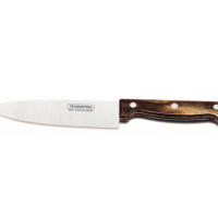 Faca Chef Tramontina Polywood 6" Aço Inox Castanho