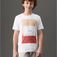 Camiseta Menino Sunset Overlay Calvin Klein Jeans - Branco Camiseta Menino Sunset Overlay Calvin Klein Jeans Branco 6