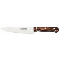 Faca Chef Tramontina Polywood 7" Aço Inox Castanho