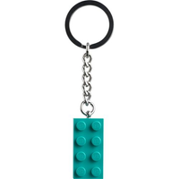 LEGO® Chaveiro de Peça Verde-azulada 2x4