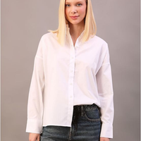 Camisa Feminina Com Bordado Calvin Klein Jeans - Branco Camisa Feminina Com Bordado Calvin Klein Jeans Branco 40