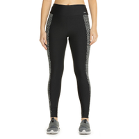 Calça Legging Feminina Oxer Recorte Estampa Poá com Baixa Compressão Cós Médio