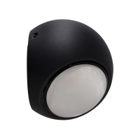 Arandela Led Aluminio Preto 3W 60 3000K Ip54 Lens