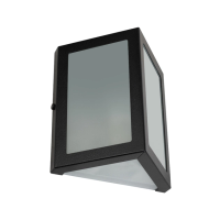 Arandela Triangular Aluminio Vidro Ip54 Verti - PRETO