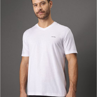 Camiseta Masculina Slim Flamê Calvin Klein - Branco Camiseta Masculina Slim Flamê Calvin Klein Branco Ggg