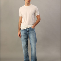 Camiseta Manga Curta Calvin Klein Jeans Masculino Botonê - Off White Camiseta Manga Curta Calvin Klein Jeans Masculino Botonê Off White Gg