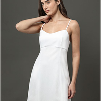 Vestido Feminino Decote Arredondado Calvin Klein Jeans - Branco Vestido Feminino Decote Arredondado Calvin Klein Jeans Branco 44