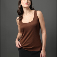 Regata Feminina Decote Quadrado Calvin Klein Jeans - Marrom Regata Feminina Decote Quadrado Calvin Klein Jeans Marrom Gg