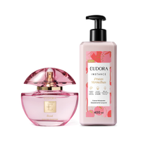 Combo Eudora Rosé Eau de Parfum 75ml + Creme Hidratante Desodorante Corporal Instance Frutas Vermelhas 400ml