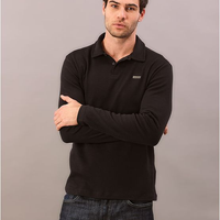 Polo Manga Longa Calvin Klein Regular Suedine - Preto Polo Manga Longa Calvin Klein Regular Suedine Preto Gg