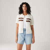 Camisa Levi's® Sunset Crochet Off White Manga Curta - XS USA | PP BR