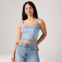Blusa Jeans Levi's® Jadine Cami Tank Lavagem Clara - XS USA | PP BR