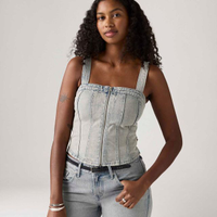 Blusa Corset Jeans Levi's® Sculpted Cinza - XS USA | PP BR