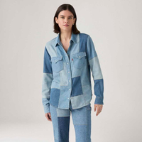 Camisa Jeans Levi's® Patchwork Iconic Western - XS USA | PP BR