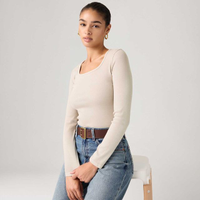 Blusa Levi's® Essential Bege Manga Longa - L USA | G BR
