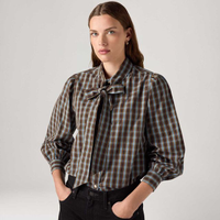 Camisa Levi's® Judice Western Xadrez Marrom Manga Longa - XS USA | PP BR