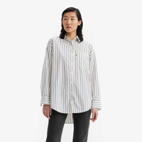Camisa Levi's® Nola Listrada Azul Manga Longa L USA | G BR