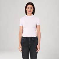 Blusa Levi's® Effortless Listrada Branca Manga Curta - L USA | G BR