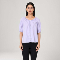 Blusa Levi's® Leanne Lilás Manga Curta - XS USA | PP BR