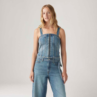 Regata Jeans Levi's® Sculpted Bustier Lavagem Média - XS USA | PP BR