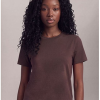 Camiseta Manga Curta Cks Feminino Meia Malha Pima - Marrom Camiseta Manga Curta Cks Feminino Meia Malha Pima Marrom m