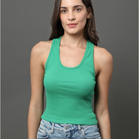 Regata Feminina Nadador Ribana Calvin Klein Jeans - Verde Médio Regata Feminina Nadador Ribana Calvin Klein Jeans Verde Médio Gg