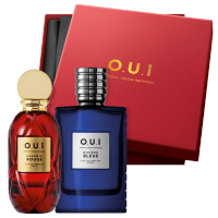 Conjunto O.U.i Paradis Rouge e Rivière Bleue - Eau de Parfum Feminino 75ml + Eau de Parfum Masculino 75ml + Caixa Presenteável