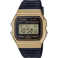 Relógio Casio Masculino Dourado F-91WM-9ADF