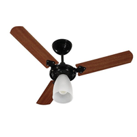 Ventilador de Teto Tron Marbela 3 Pás Preto / Verniz 127V