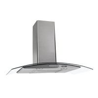 Coifa de Parede 75cm Vidro Curvo Duto Slim Fogatti Inox - 110V