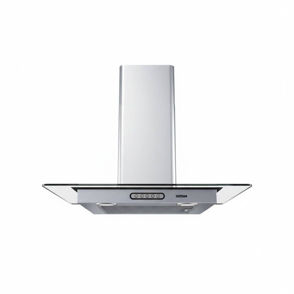 Coifa de Parede 80cm Vidro Curvo Duto Slim Fogatti Inox - 110V