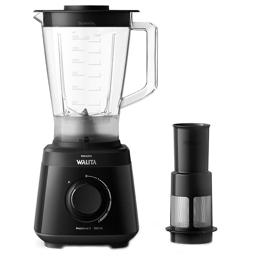 Liquidificador Philips Walita RI2113, filtro, 5 Vel + Pulsar 700W, Preto - 110V Liquidificador Philips Walita RI2113, filtro, 5 Vel + Pulsar 700W, Preto - 110V