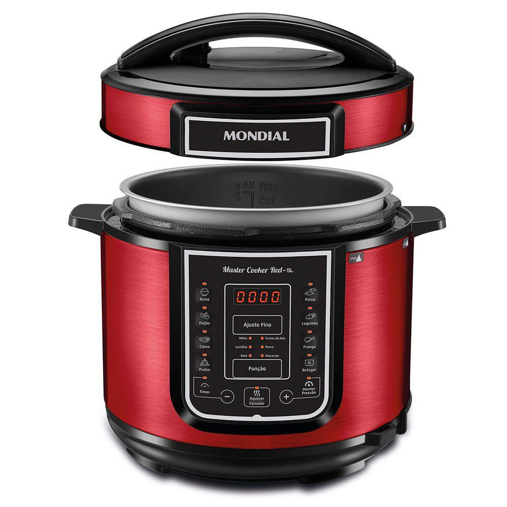 Panela de Pressão Elétrica Mondial Master Cooker Red PE-39