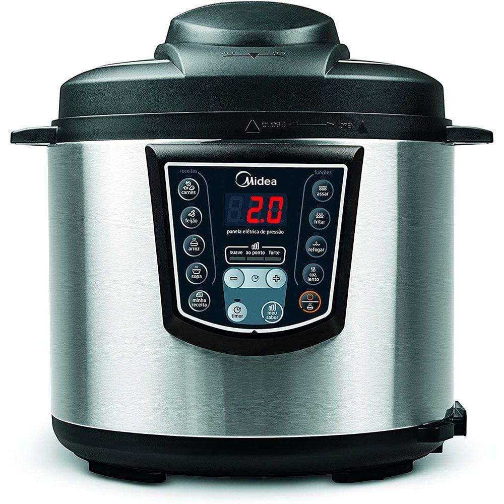 Panela de Pressão Elétrica Midea com Timer PPA71 6 Litros 110V - 110V Panela de Pressão Elétrica Midea com Timer PPA71 6 Litros 110V - 110V