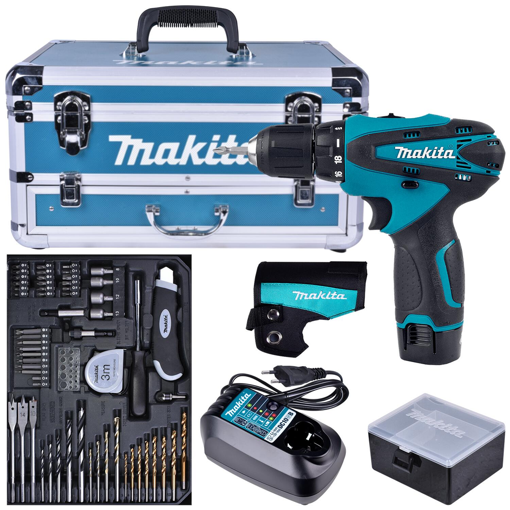 Parafusadeira e Furadeira A Bateria 12V 65 Peças Df330Dwex3 Makita Parafusadeira e Furadeira A Bateria 12V 65 Peças Df330Dwex3 Makita