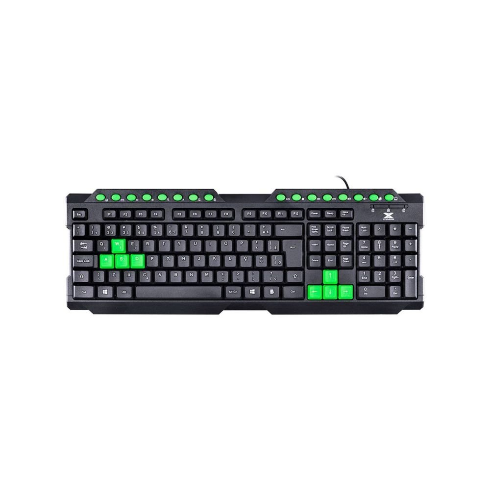 Teclado Vinik Gamer USB DRAGON V2 1.8M Pt/Vd GT104 28436